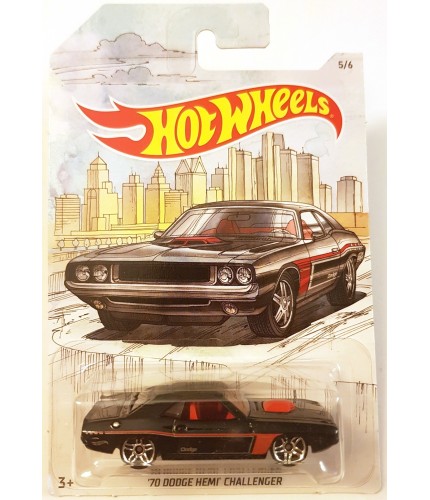 Hot Wheels 70 Dodge Hemi Challenger Skeç Resimli