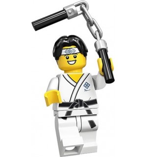 LEGO CMF Seri 20 71027 No:10 Martial Arts Boy Karate Kid