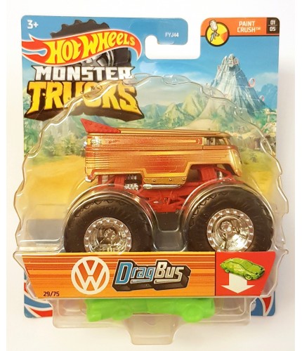 Hot Wheels Volkswagen Drag Bus Monster Trucks Paint Crush