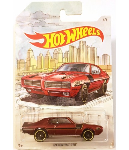 Hot Wheels 69 Pontiac GTO Skeç Araba Resimli