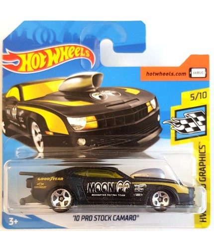 Hot Wheels 10 Pro Stock Camaro 2018 Mooneyes Siyah